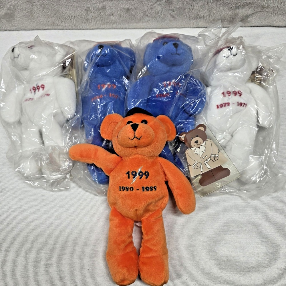 Nolan Ryan Express to Cooperstown Lot Of 5 Stuffed Animal Plush Bear Toys